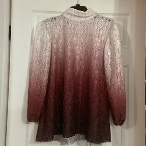 Lace, turtleneck dress.